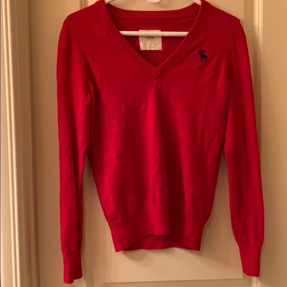 Abercrombie and Fitch Red Sweater